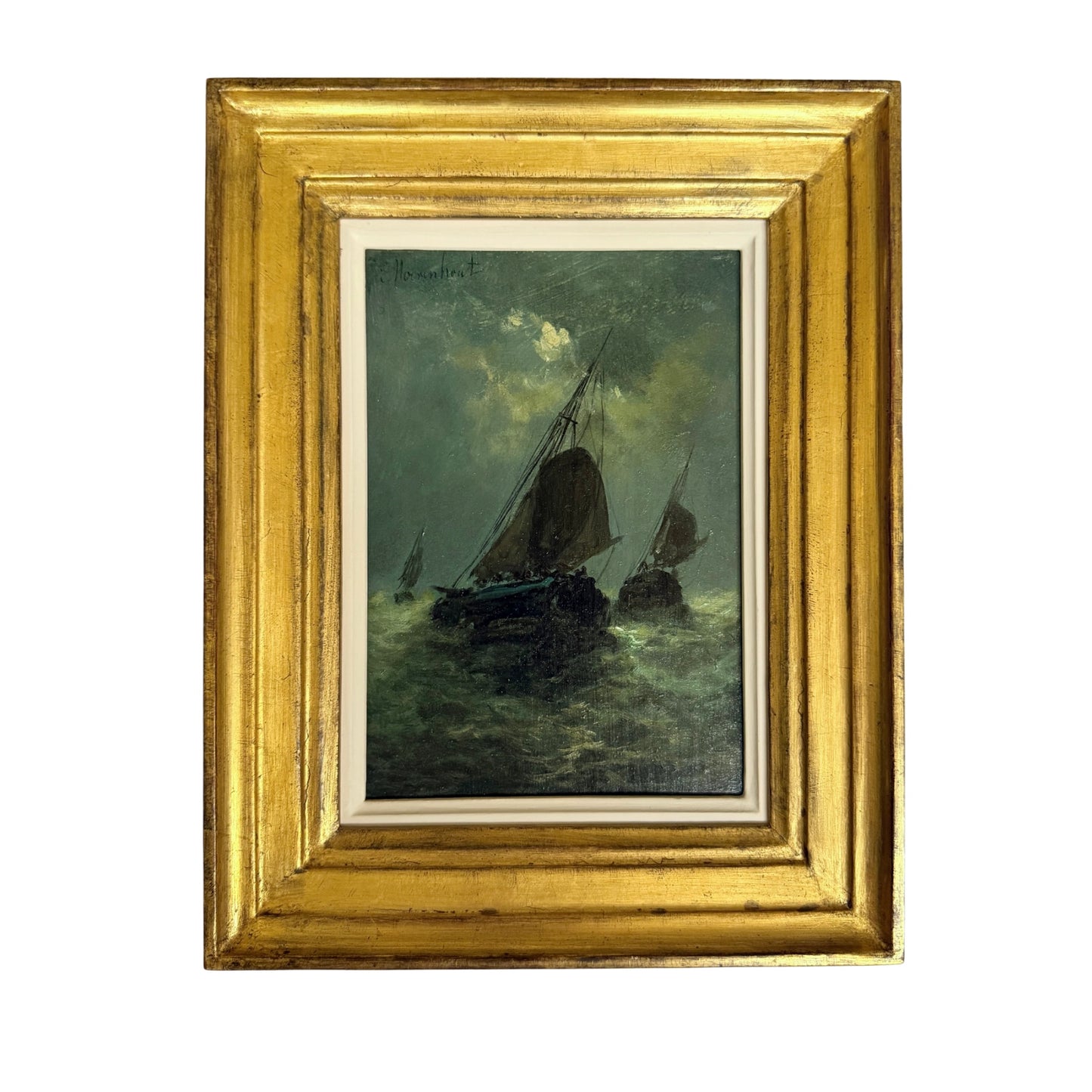 Set of Three Maritime Paintings by Edouard Moerenhout