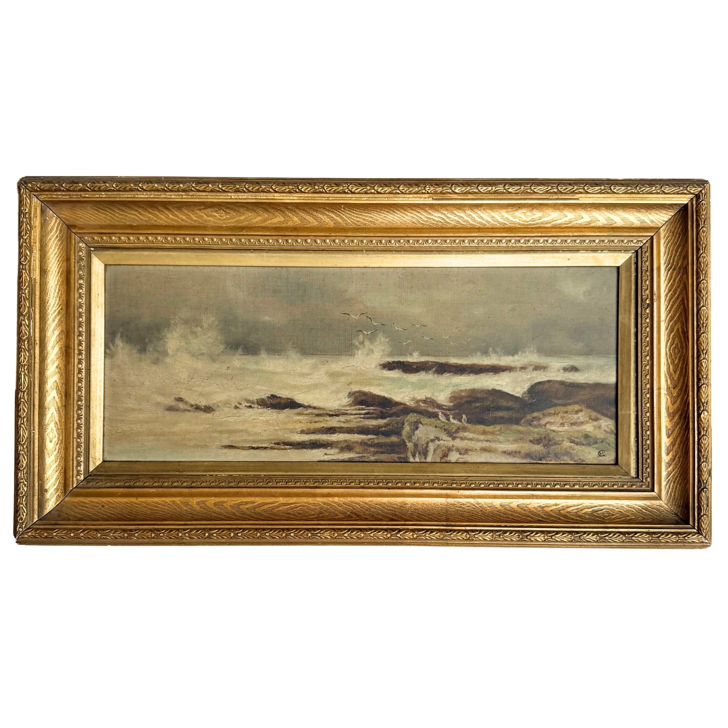 19th Century Coastal Oil Painting