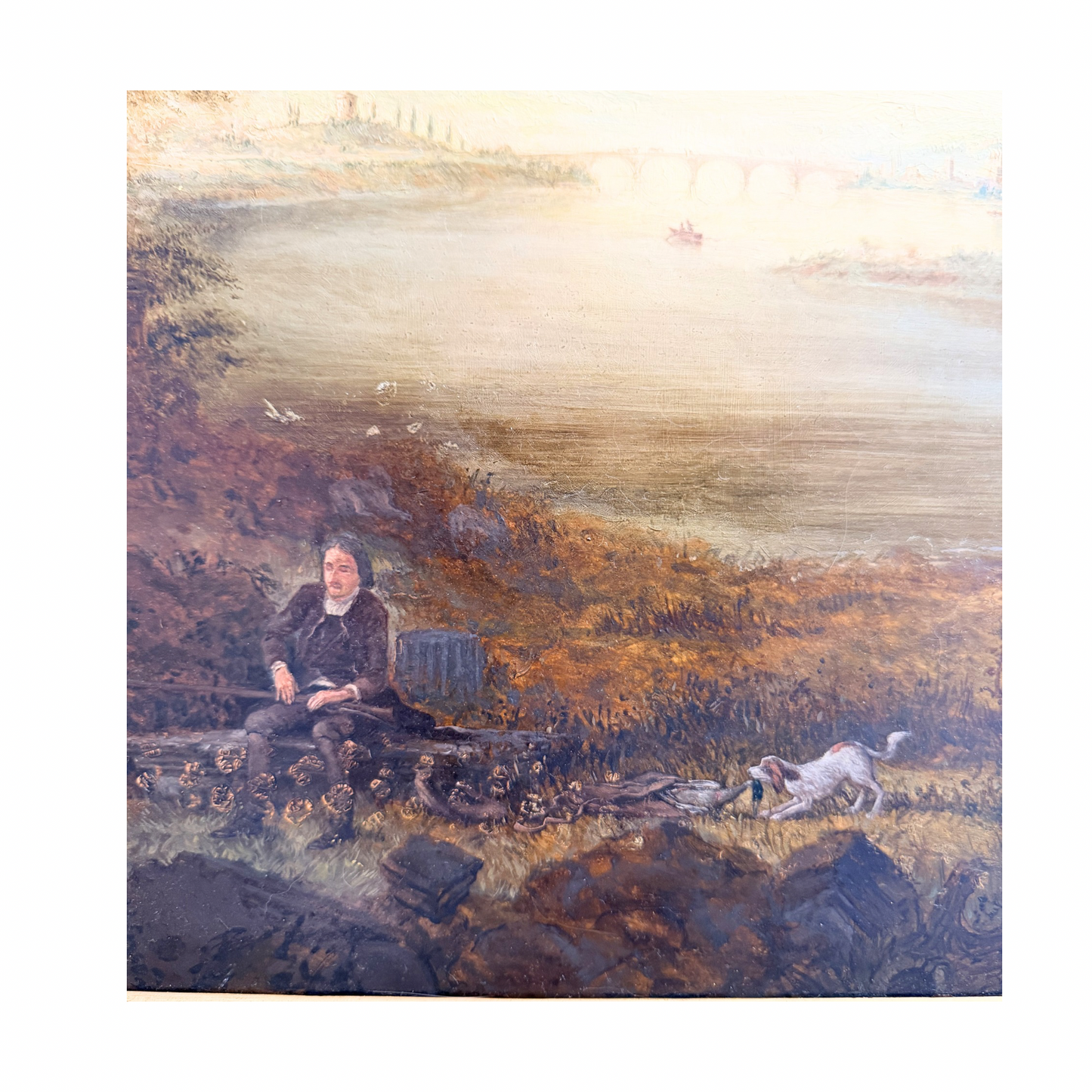 19th century Italian capriccio oil painting on canvas