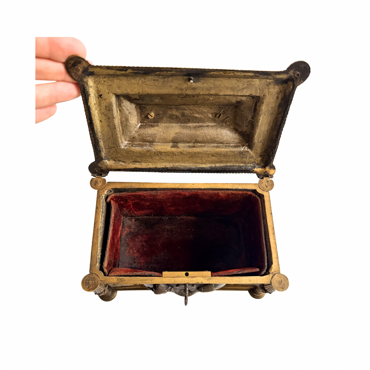 French 19th century Napoleon III bronze casket