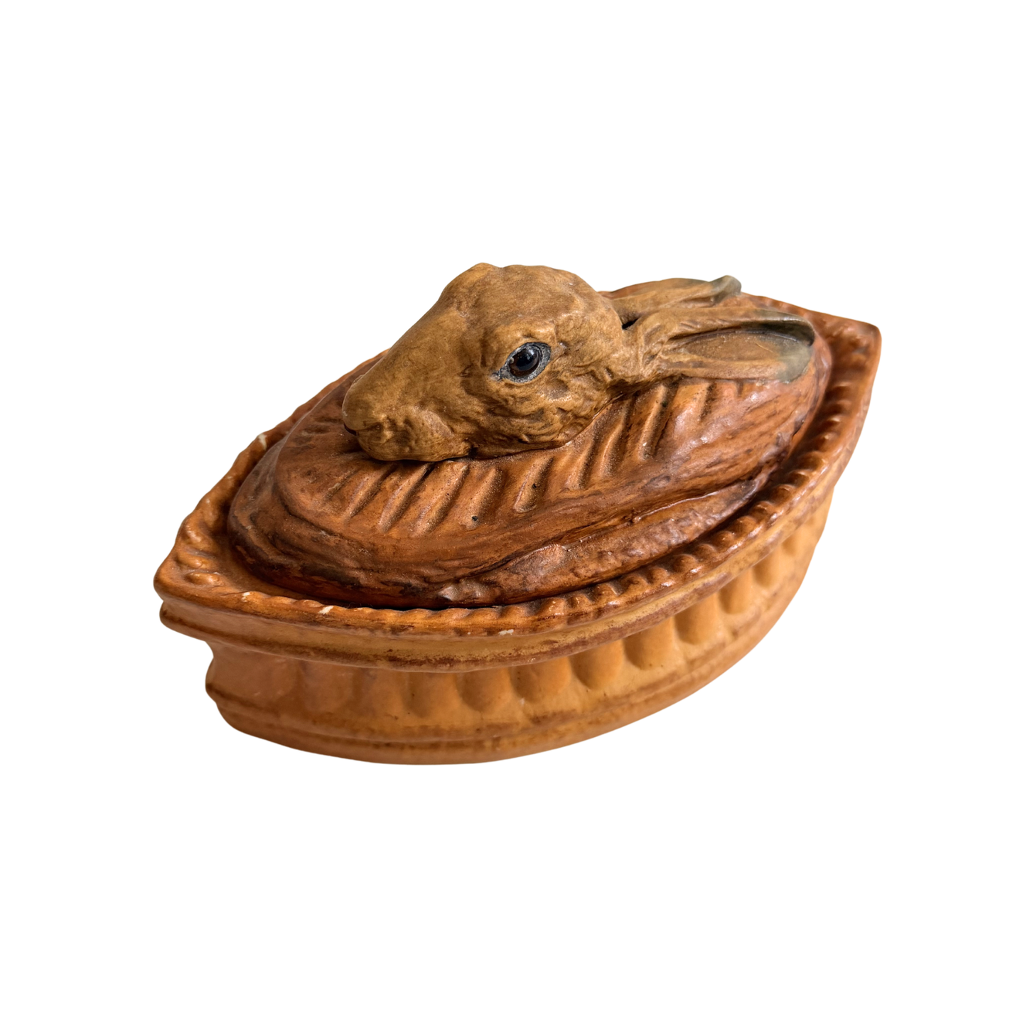French Pillivuyt Porcelain Trompe L'oeil Rabbit Pate Tureen