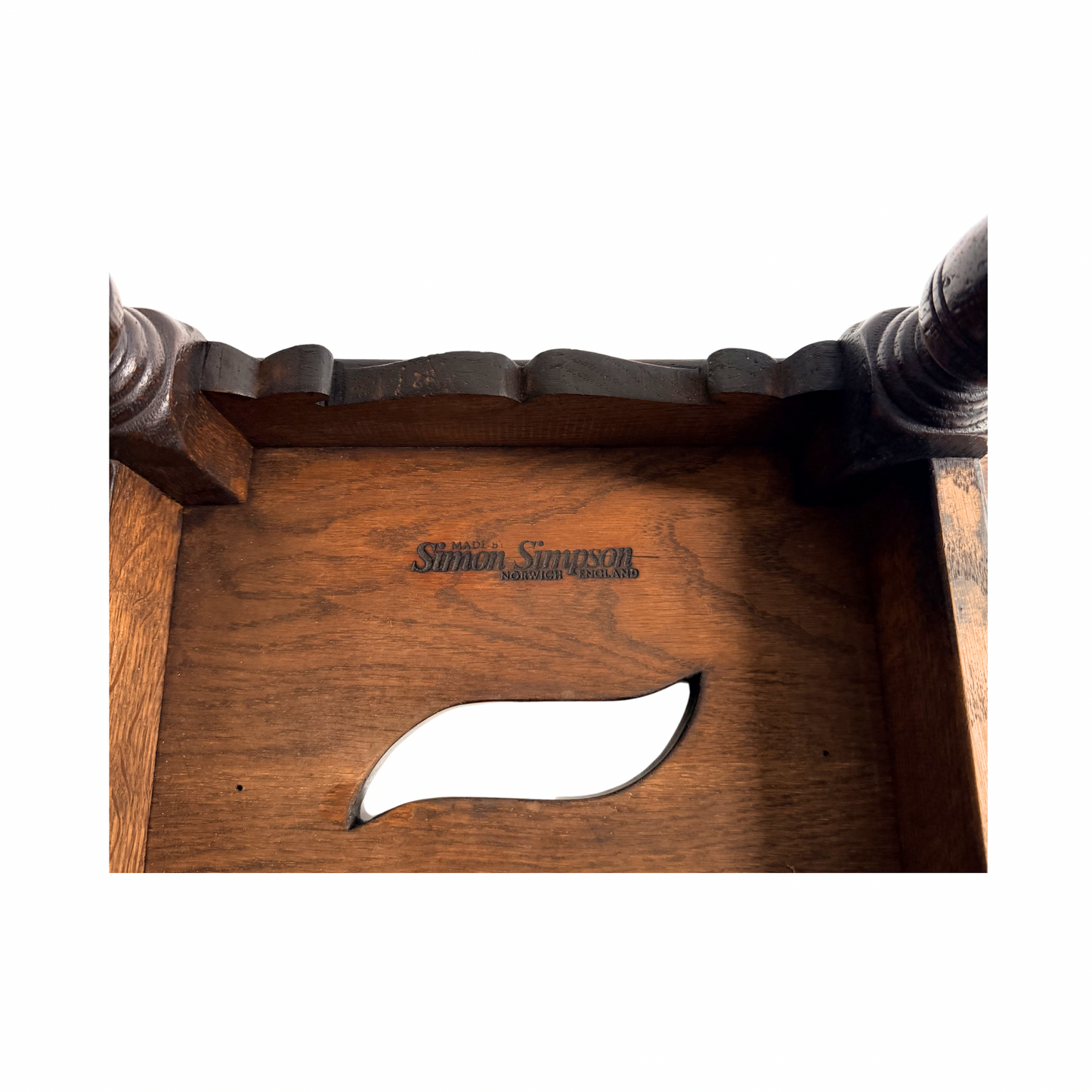 English vintage oak joint stool by Simon Simpson