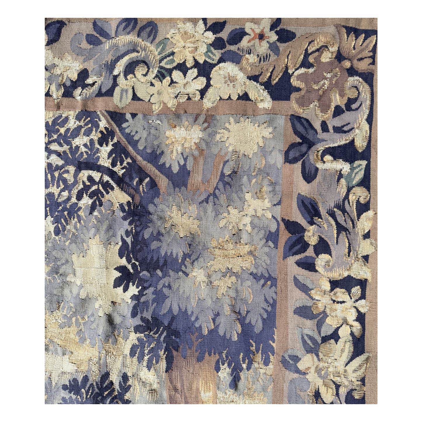 18th Century French Verdure Tapestry – Pastoral Landscape – 5’11” x 7’4”