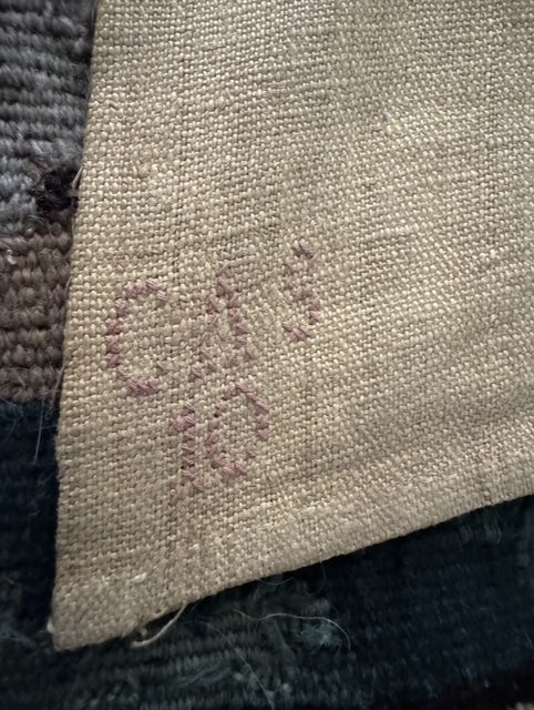 17th century handwoven Flemish tapestry fragment